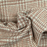 Tweed de laine mélangée irisé vieux rose et argent
