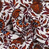 Coton matelassé double face Jiya marron au mètre