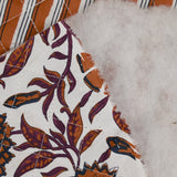 Coton matelassé double face Jiya marron au mètre