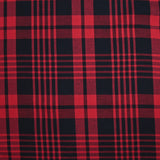 Coton tissé-teint carreaux écossais bleu nuit et rouge