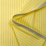 Coton tissé-teint Rudy rayé blanc fond jaune beurre