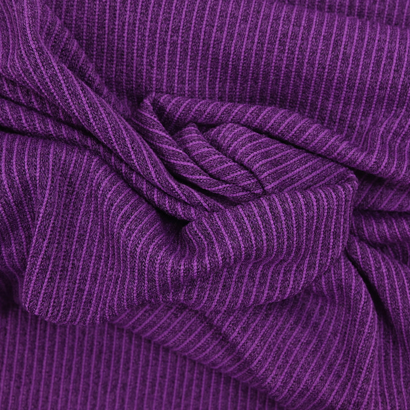 Maille tricot polyviscose violet