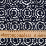 Dentelle polyester festonnée Lyra marine