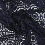 Dentelle polyester festonnée Lyra marine