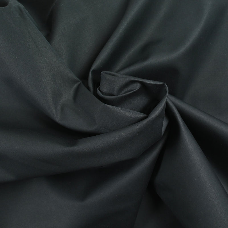 Popeline de coton unie noir