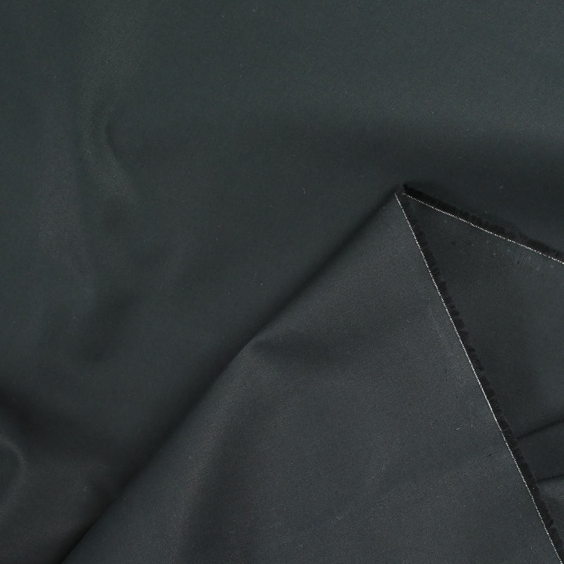 Popeline de coton unie noir