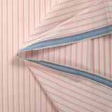 Coton tissé-teint Rudy rayé rose layette fond blanc
