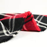 Coton tissé-teint carreaux écossais rouge et noir