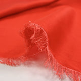 Polyester fluide satiné Alba rouge feu