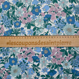 Coton liberty ® Clarabelle bleu au mètre