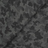 Velours côtelé coton contrecollé jacquard camouflage blanc cassé