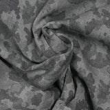 Velours côtelé coton contrecollé jacquard camouflage blanc cassé