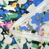 Crêpe viscose léger imprimé nature peinture fond blanc