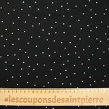 Twill de viscose imprimé confettis fond noir