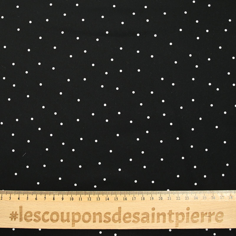 Twill de viscose imprimé confettis fond noir