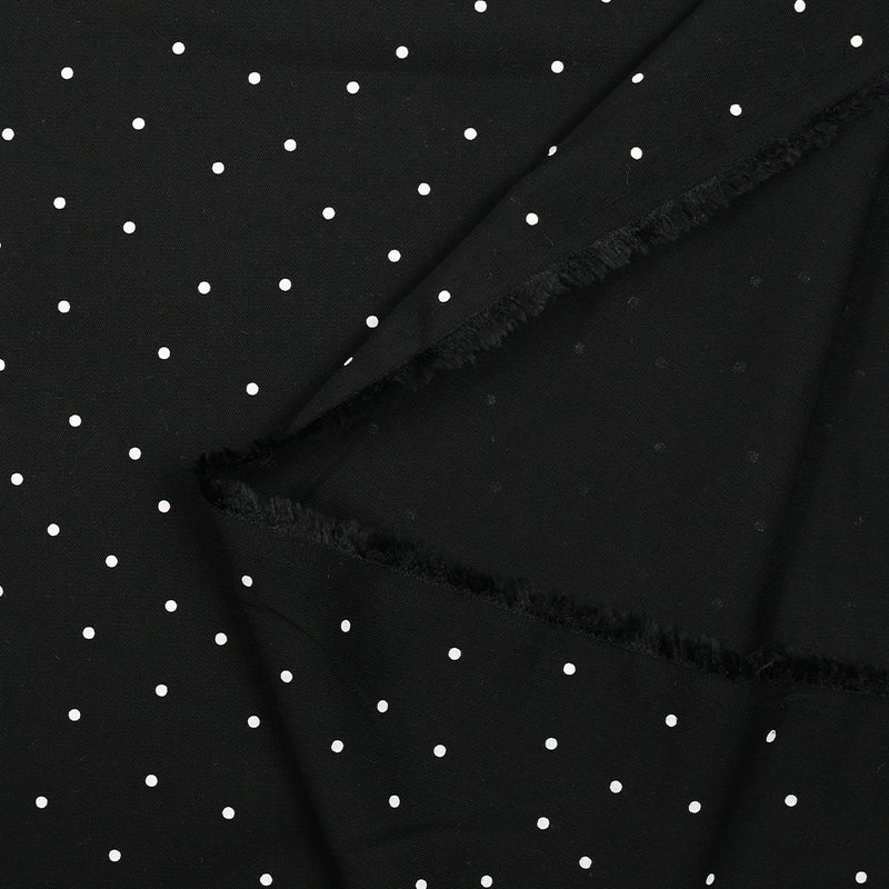 Twill de viscose imprimé confettis fond noir