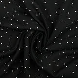 Twill de viscose imprimé confettis fond noir