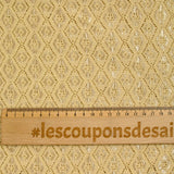 Dentelle polyester losange satiné beige