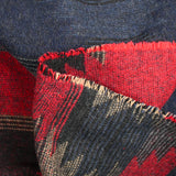 Navy and red mountain wool blend