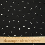 Twill de viscose imprimé butterfly fond noir