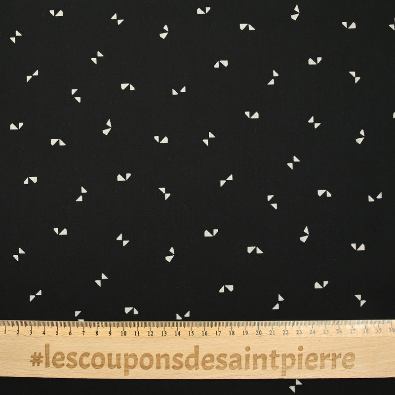 Twill de viscose imprimé butterfly fond noir