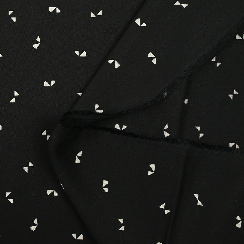 Twill de viscose imprimé butterfly fond noir
