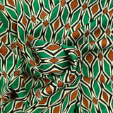 Jersey de polyester losange vert et marron
