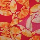 Viscose imprimée flamme fond rouge