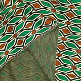 Jersey de polyester losange vert et marron