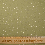 Twill de viscose imprimé confettis fond tilleul