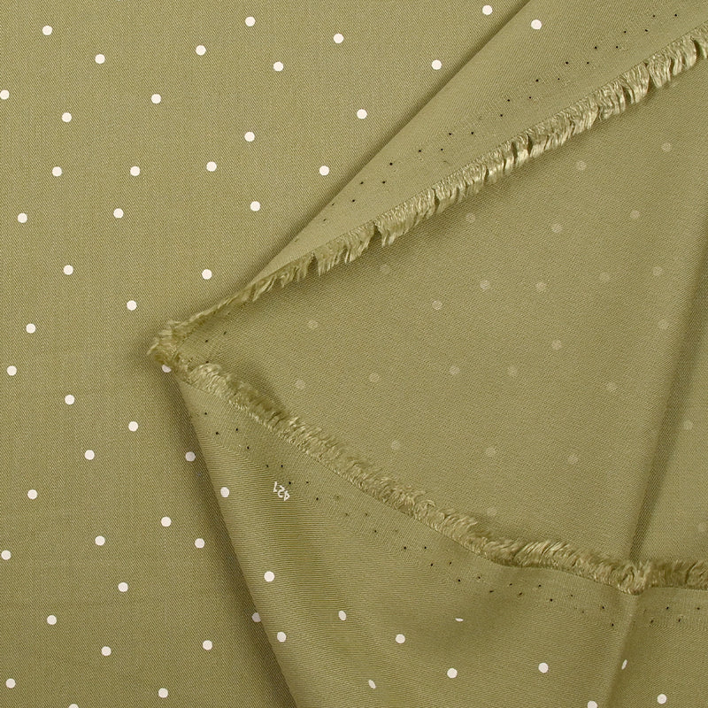 Twill de viscose imprimé confettis fond tilleul