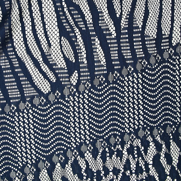 Dentelle polyester Manar marine