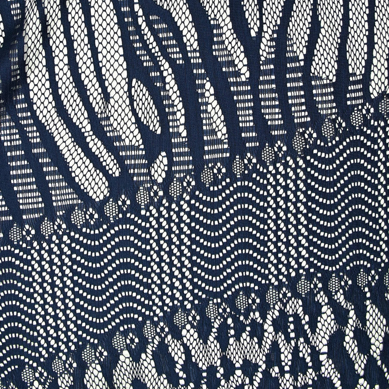 Dentelle polyester Manar marine