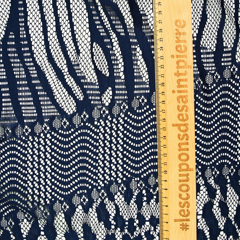 Dentelle polyester Manar marine
