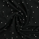 Twill de viscose imprimé pluie de pois fond noir