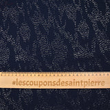 Gold nugget printed muslin with navy background