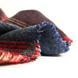 Navy and red mountain wool blend