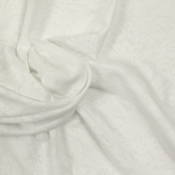 Jersey de polyester dévoré blanc