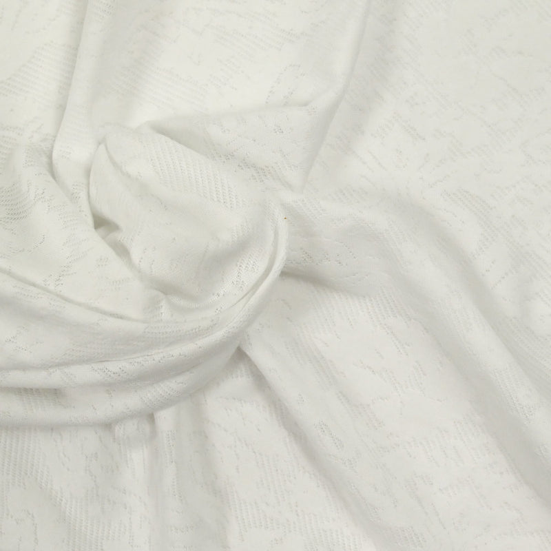 Jersey de polyester dévoré blanc