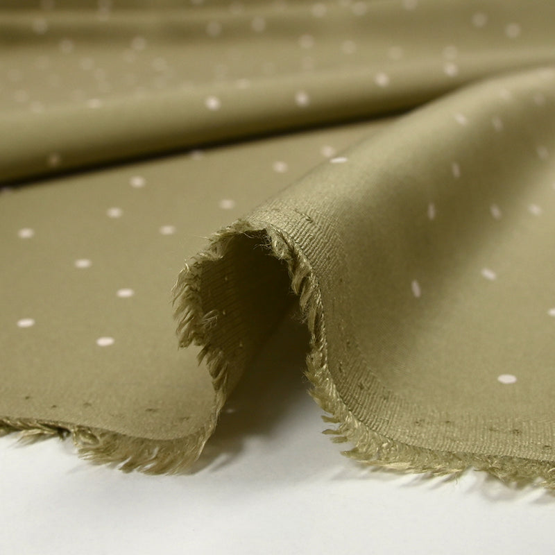 Twill de viscose imprimé confettis fond tilleul