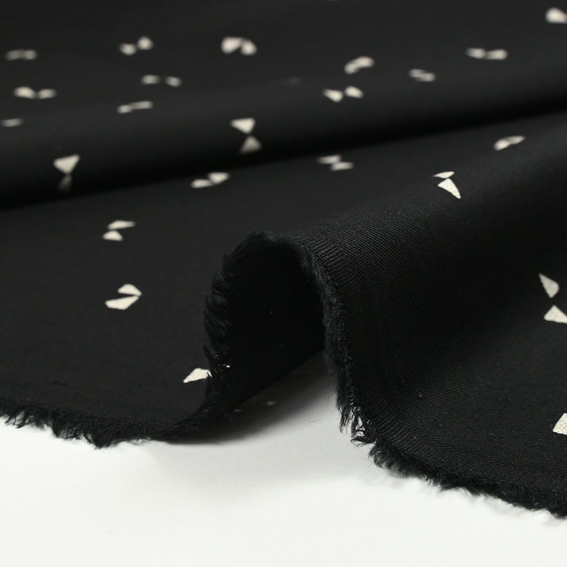 Twill de viscose imprimé butterfly fond noir