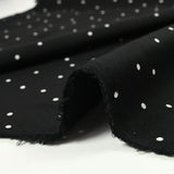 Twill de viscose imprimé confettis fond noir