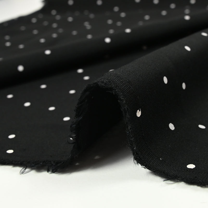 Twill de viscose imprimé confettis fond noir