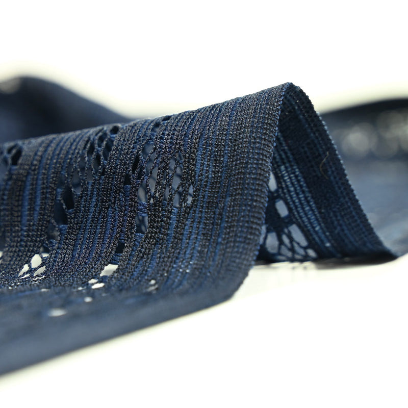 Dentelle polyester Manar marine