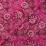 Coton batik imprimé Udaipur fond fuchsia