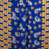 Viscose imprimée flamme fond bleu roi