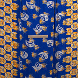 Viscose imprimée flamme fond bleu roi