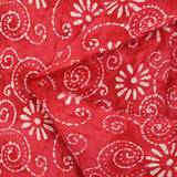 Coton batik imprimé Udaipur fond rouge