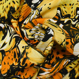 Viscose imprimée papillon moutarde