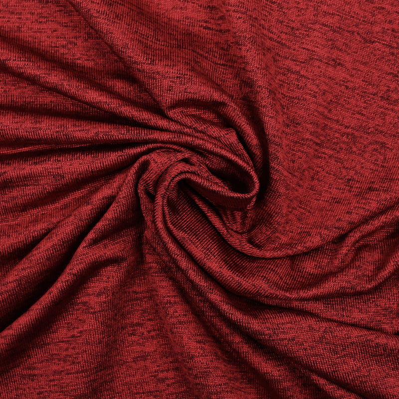 Jersey de polyester chiné rouge
